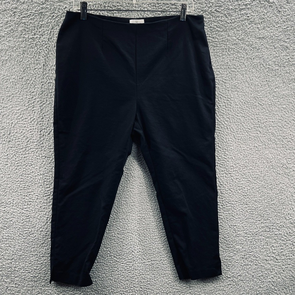Chicos So Slimming Womens Ankle Pants M Stretch Minimalist Career Capsule Office